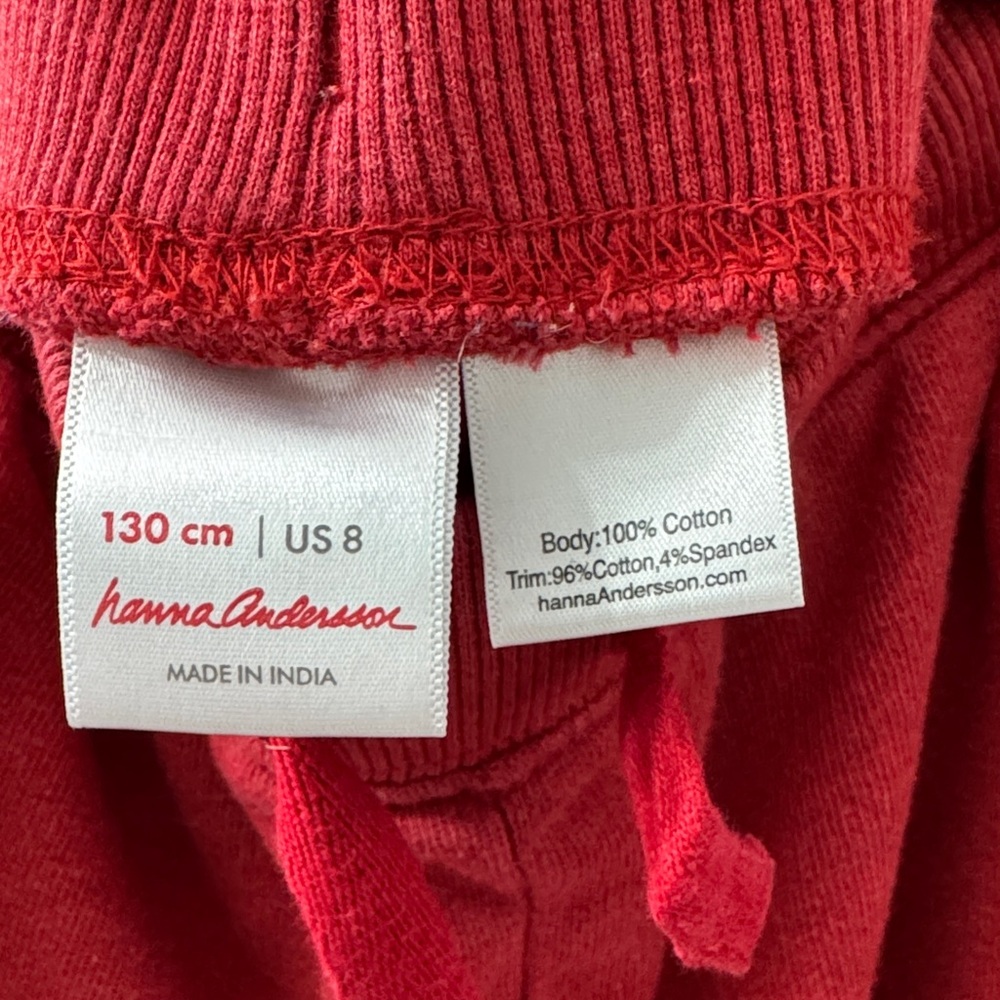 Hanna Andersson Red Kids Jogger Pants - Picture 2 of 8